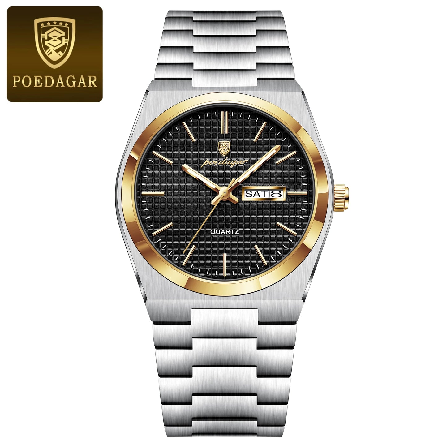 POEDAGAR Integrated Bracelet Watch — Cushion Case, Sport-Elegant Style [Multiple Colour & Dial Options]