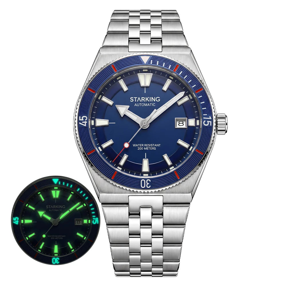 STARKING Dive Automatic Watch, Genuine Miyota 8215, Sapphire Crystal - 200m Water Resistant