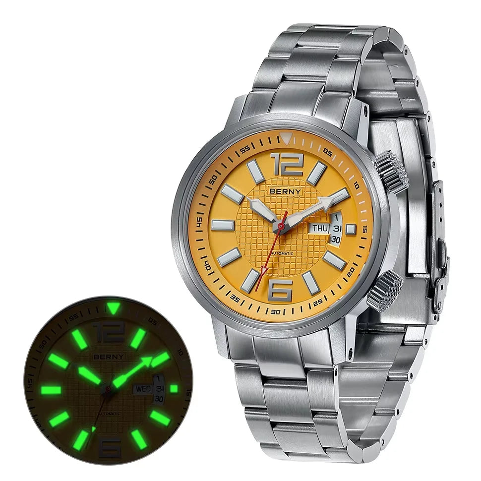 Serious Diver, Serious Value — BERNY 200m Automatic Watch [Colour & Strap Options]
