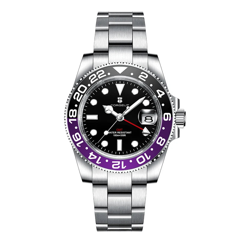 Corgeut GMT Quartz Diver Watch — Iconic Dive Watch Looks, Ceramic Bezel, Unbeatable Value [Multiple Strap & Colour Options]