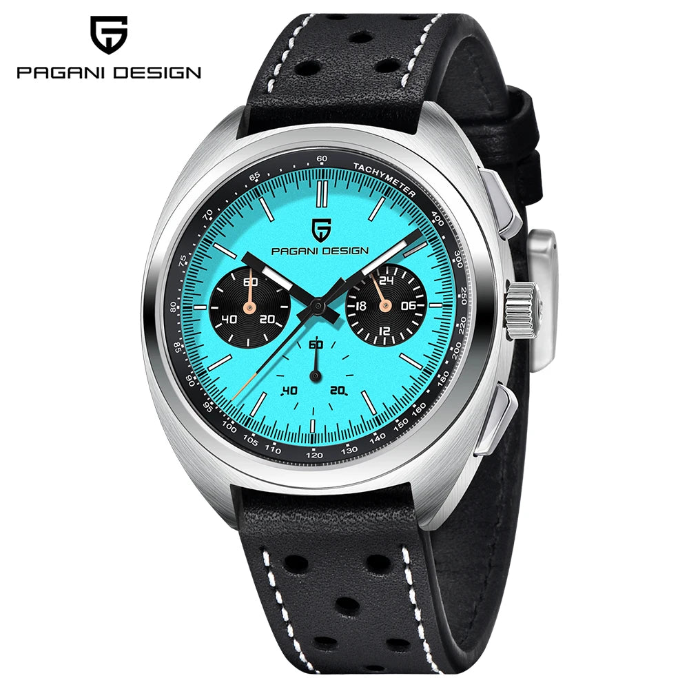 Pagani Design PD-1782 — Turtle Back Chronograph, Racing Style Strap, Sapphire, 100M Water Resistant [Colour Options]