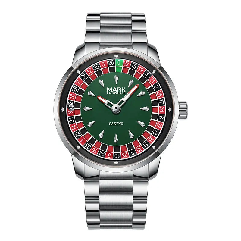 Mens Roulette Dial Quartz Watch (Spinning Dial) — A Genuine Conversation Starter / Maybe Lucky {Colour & Strap Options]