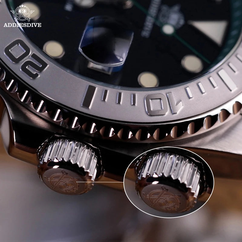 Stand Out — ADDIESDIVE AD2040 Dive Watch, BGW9 Super Luminous, Ceramic Bezel, 200M Water Resistant