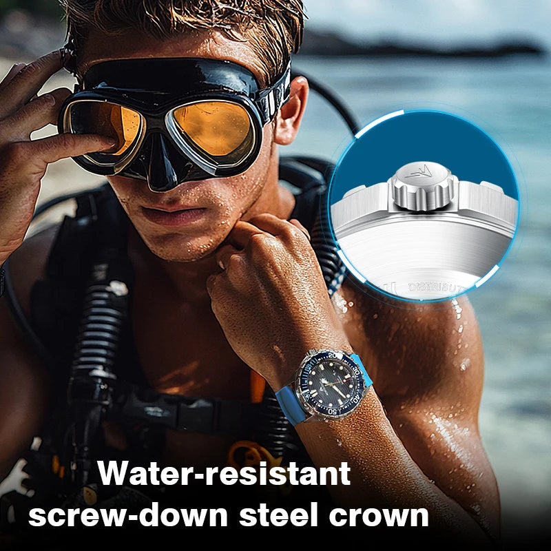 Never Charge It Again — NORTH EDGE Triton Solar Powered Rugged 300M Dive Watch [Strap & Colour Options]