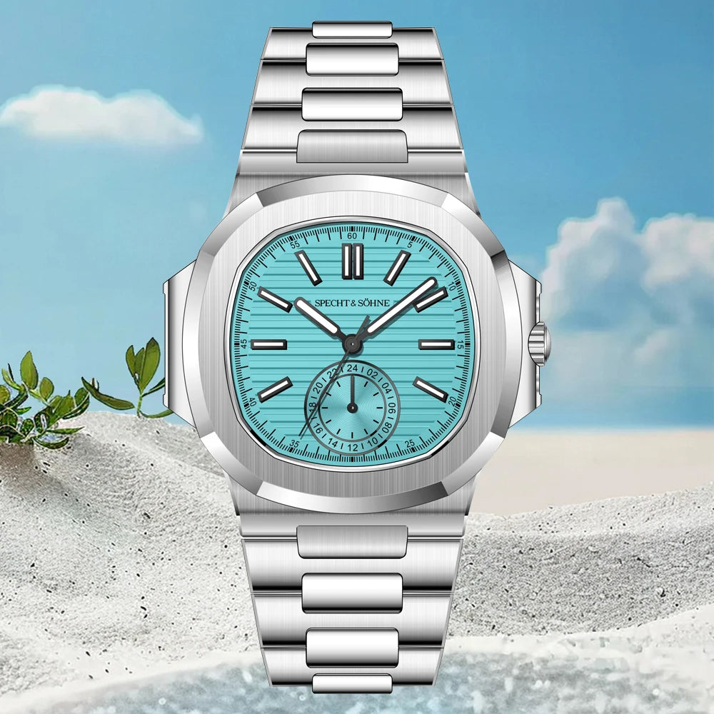 Specht & Söhne SP-0021 — Show-Stopping Ribbed Dial Chronograph Watch, Sapphire Crystal, 50M Waterproof