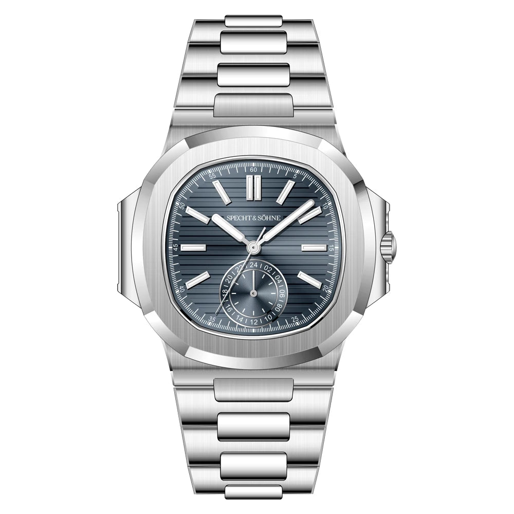 Specht & Söhne SP-0021 — Show-Stopping Ribbed Dial Chronograph Watch, Sapphire Crystal, 50M Waterproof