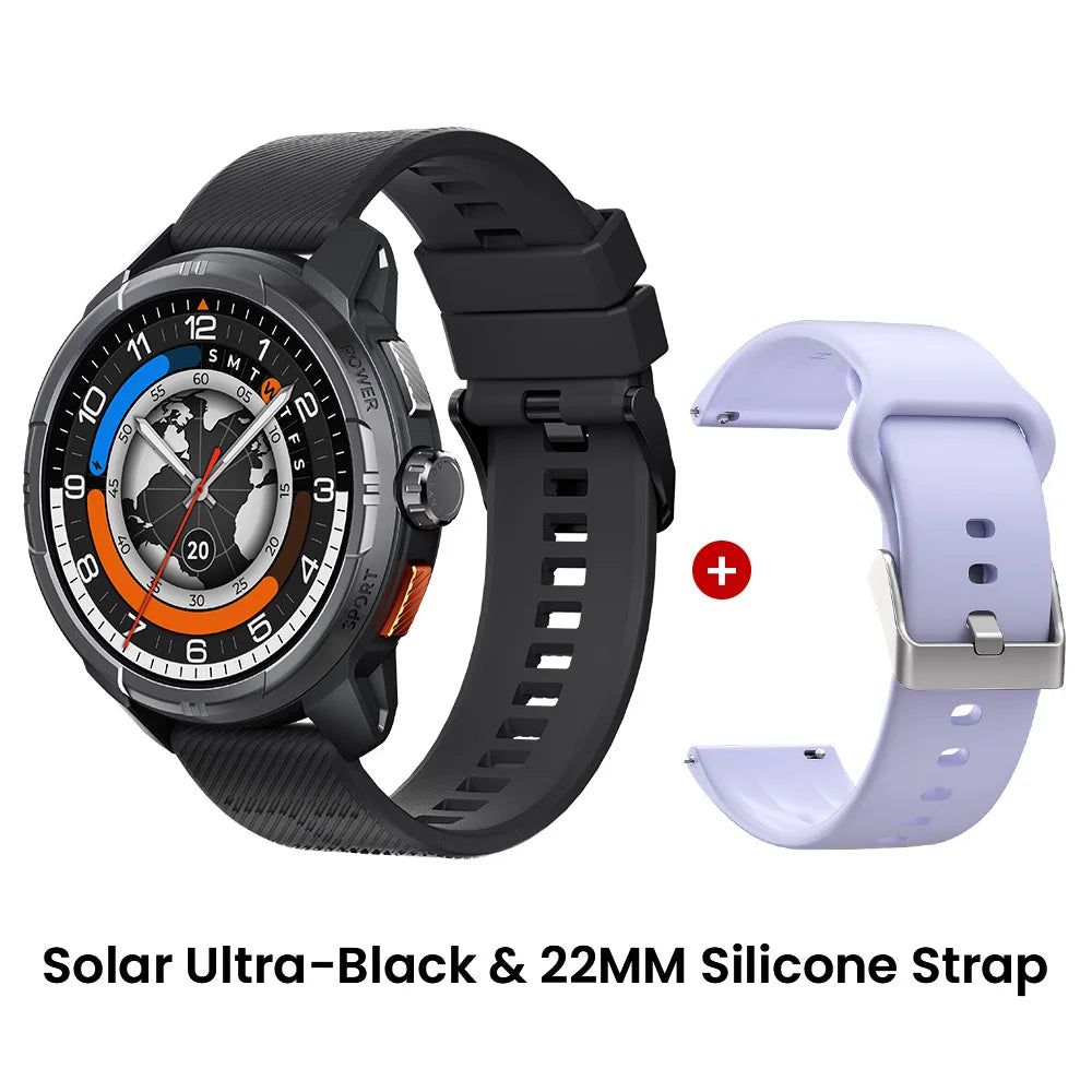 Solar Ultra GPS Smartwatch - 1.6" AMOLED Display, 22-Day Battery, 170 Sport Modes [Multiple Colour Options]