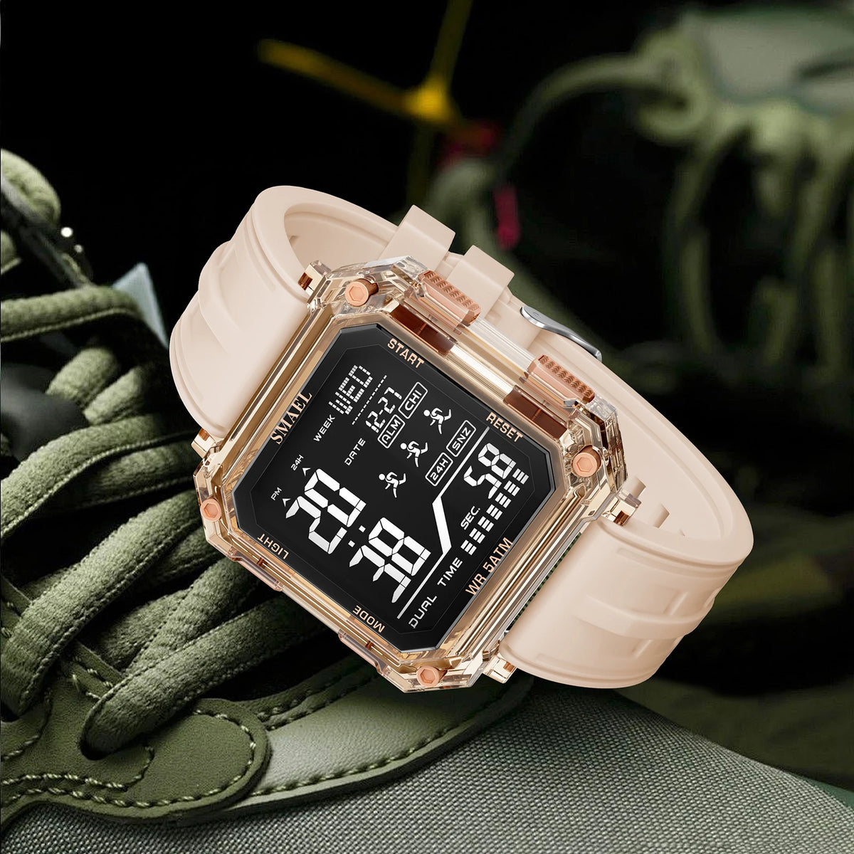 SMAEL Mens Inverse Display Quartz Digital Sport Watch — LED Display, 5 Bar Water Resistant A Looker for Such a great price [Colour Options]