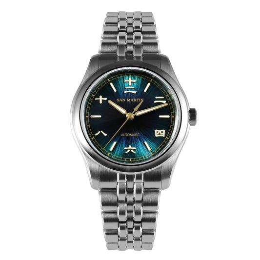San Martin SN0144 — Head-Turning JianZhan Sunburst Dial, Genuine Miyota 90S5 Automatic, Sapphire AR Crystal