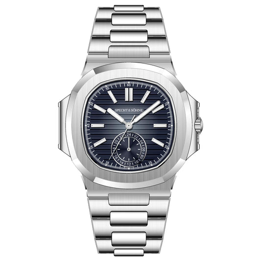 Specht & Söhne SP-0021 — Show-Stopping Ribbed Dial Chronograph Watch, Sapphire Crystal, 50M Waterproof