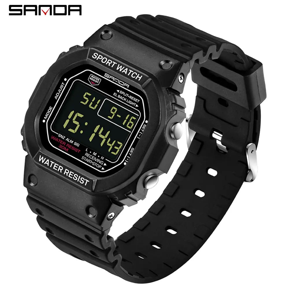 SANDA Classic Digital Sports Watch — Rugged, Shockproof, Built to Last