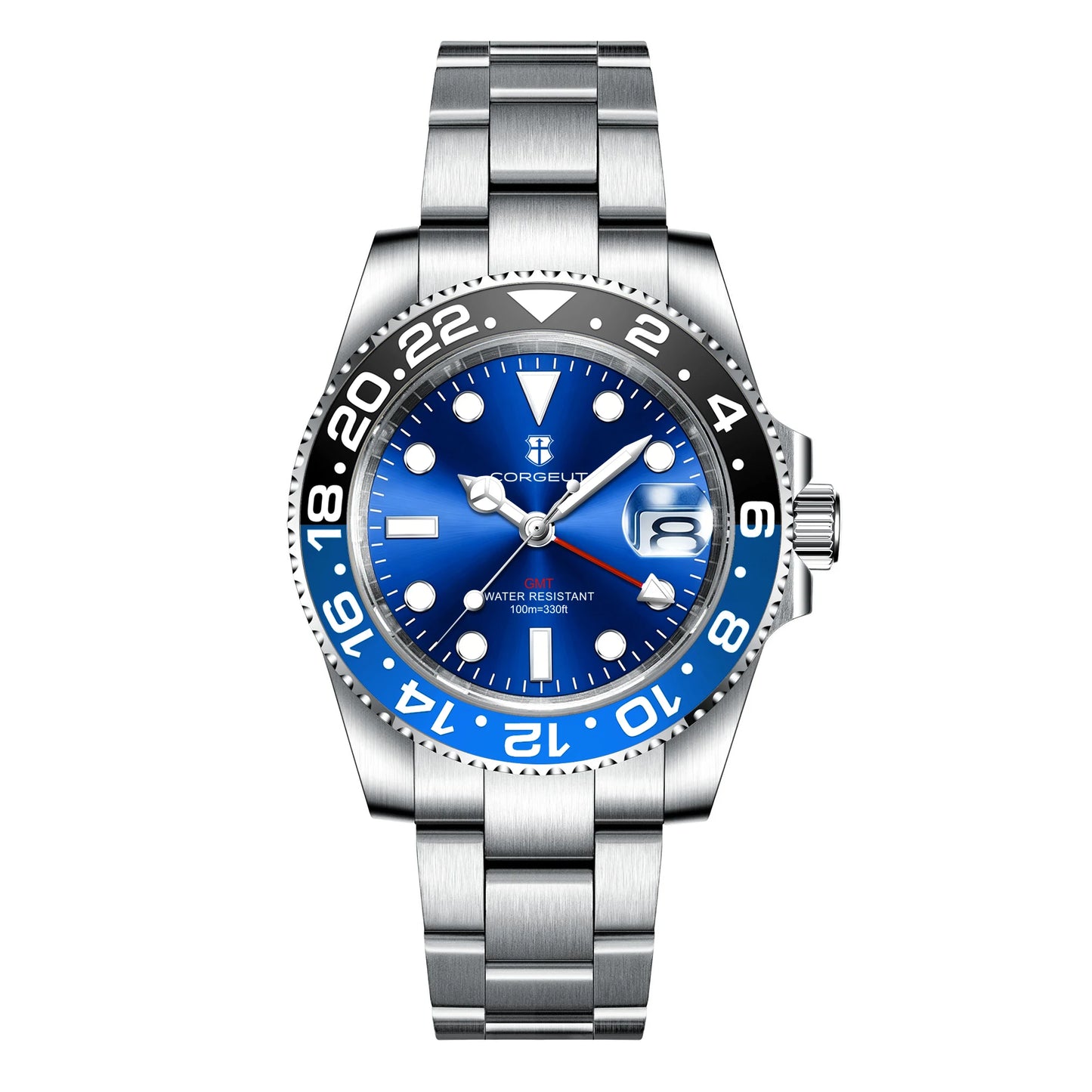 Corgeut GMT Quartz Diver Watch — Iconic Dive Watch Looks, Ceramic Bezel, Unbeatable Value [Multiple Strap & Colour Options]