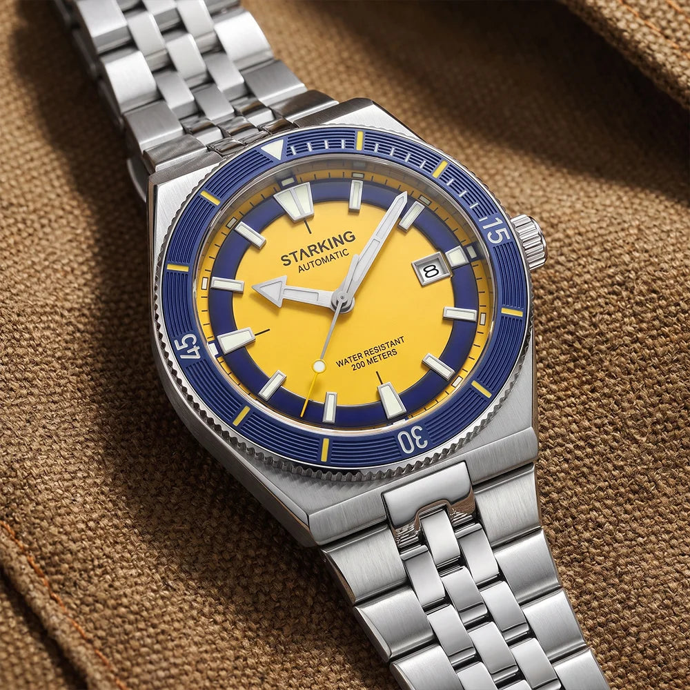 STARKING Dive Automatic Watch, Genuine Miyota 8215, Sapphire Crystal - 200m Water Resistant
