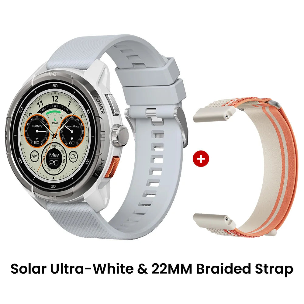Solar Ultra GPS Smartwatch - 1.6" AMOLED Display, 22-Day Battery, 170 Sport Modes [Multiple Colour Options]