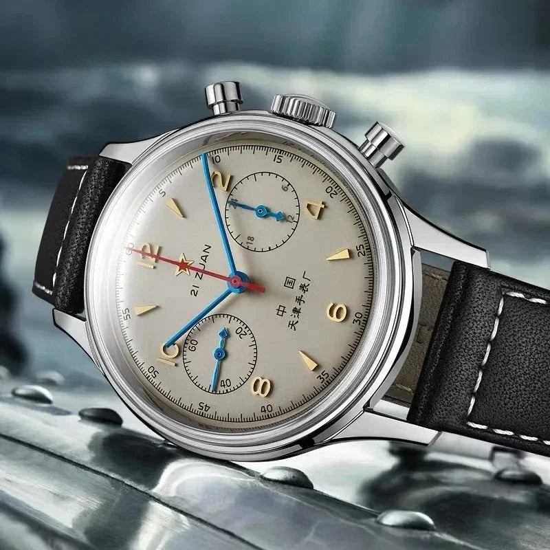 Bold 1963 Pilot Chronograph Watch — Quartz, Vintage Military Style [Colour / Strap Options]