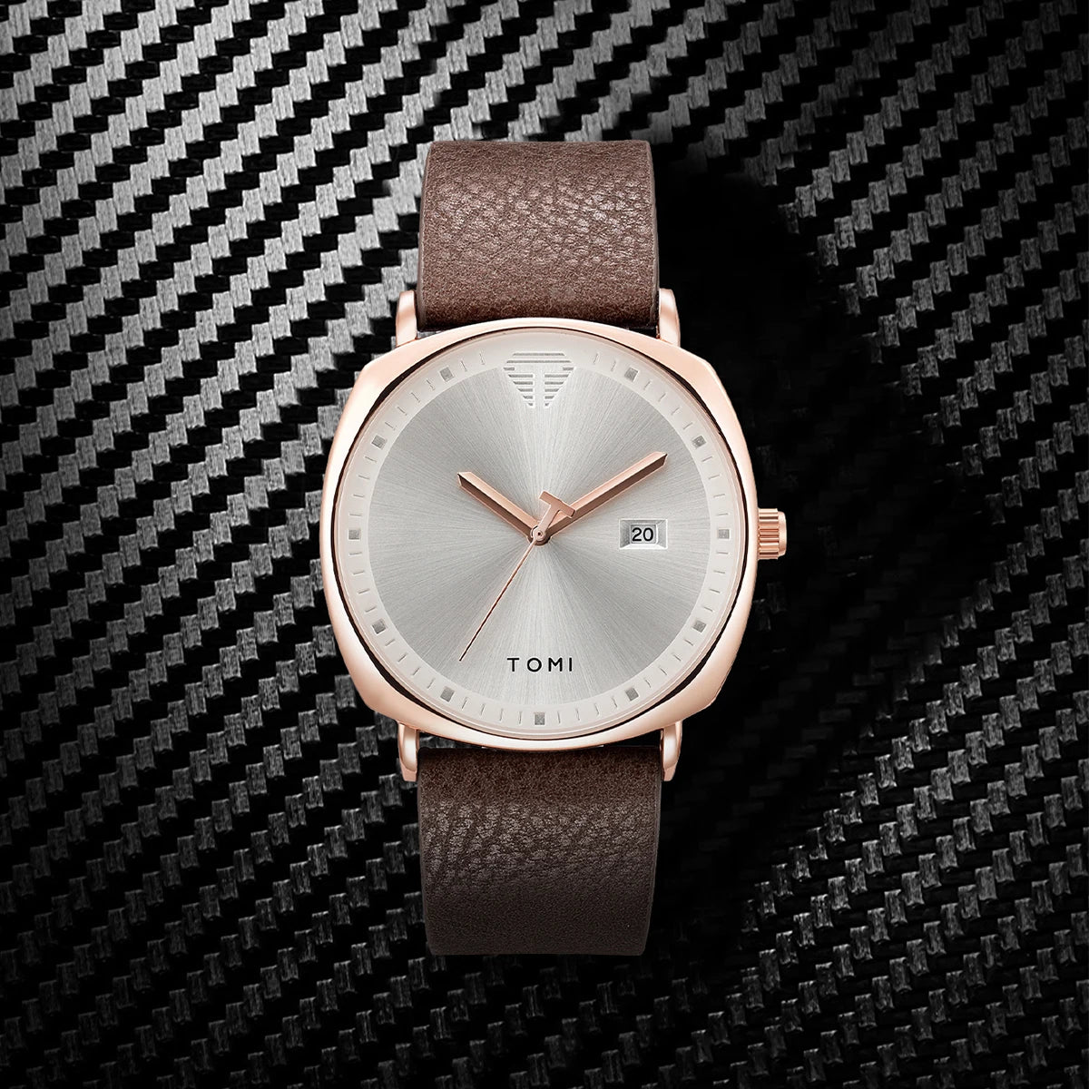 TOMI Classic Fashion Watch — Minimalist Numberless Dial, Genuine Leather [Multiple Strap & Colour Choices]