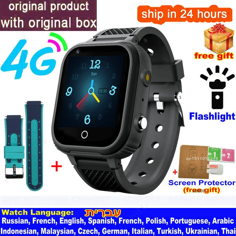 Peace of Mind on Their Wrist — 4G Kids Smart Watch, GPS Tracker, Video Calling & SOS
