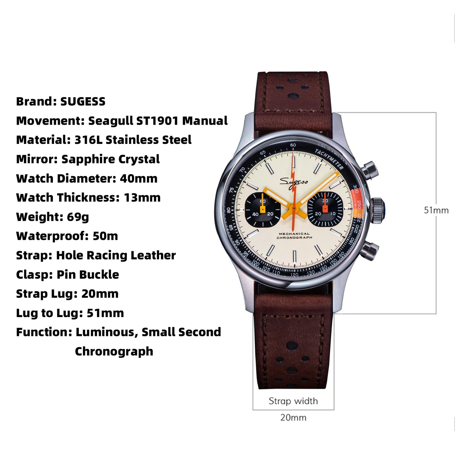 Built for the Cockpit — Sugess ST19 Swanneck Chronograph, Hand Wind, Sapphire