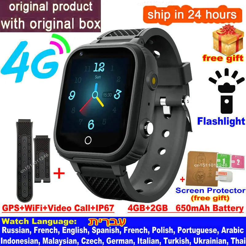 Peace of Mind on Their Wrist — 4G Kids Smart Watch, GPS Tracker, Video Calling & SOS [Colour Choices]