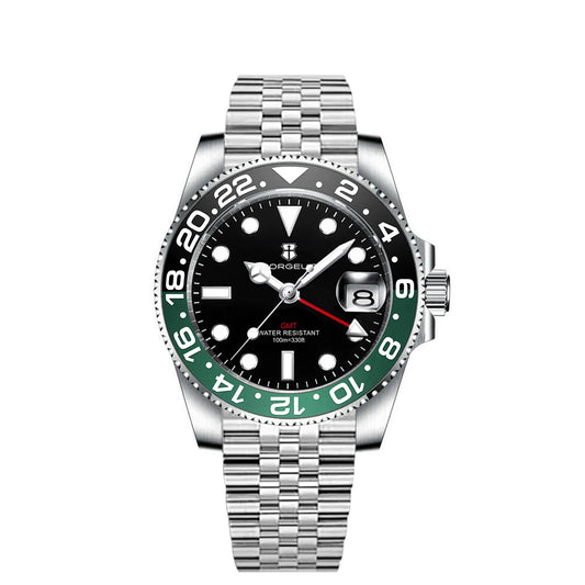 Corgeut GMT Quartz Diver Watch — Iconic Dive Watch Looks, Ceramic Bezel, Unbeatable Value [Multiple Strap & Colour Options]