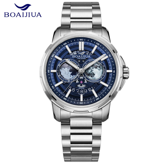 BORIAGE B8002G — Starry Sky Dial Automatic Watch, Sapphire Crystal, Complete Calendar [Colour Options]