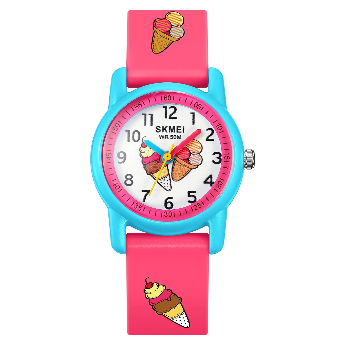 Beautiful SKMEI Kids Watch — 50m Waterproof, Boys & Girls [Colour & Cartoon Options]