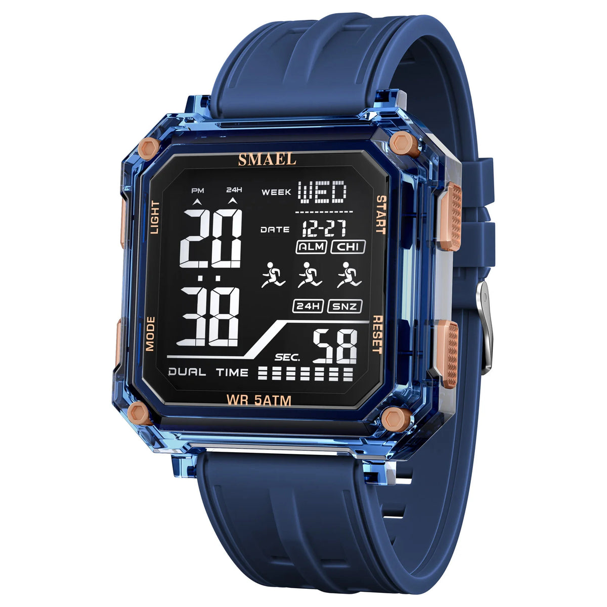 SMAEL Mens Inverse Display Quartz Digital Sport Watch — LED Display, 5 Bar Water Resistant A Looker for Such a great price [Colour Options]