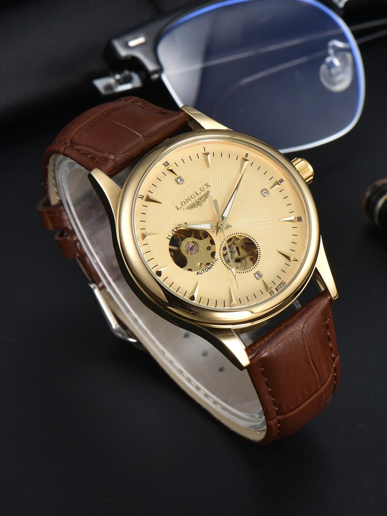 Classic Dress Watch — Automatic, Open Heart Dial, Exhibition Case Back, Roman Numerals [Colour Options]