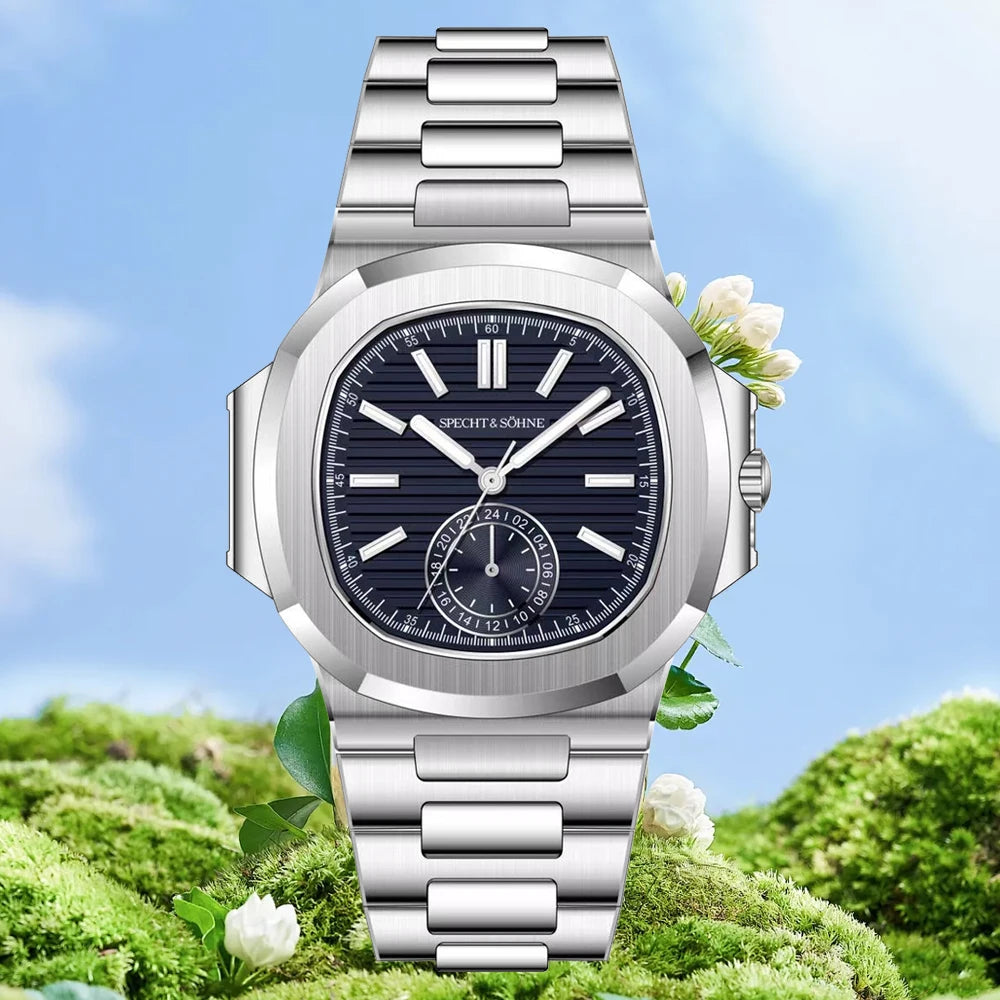 Specht & Söhne SP-0021 — Show-Stopping Ribbed Dial Chronograph Watch, Sapphire Crystal, 50M Waterproof