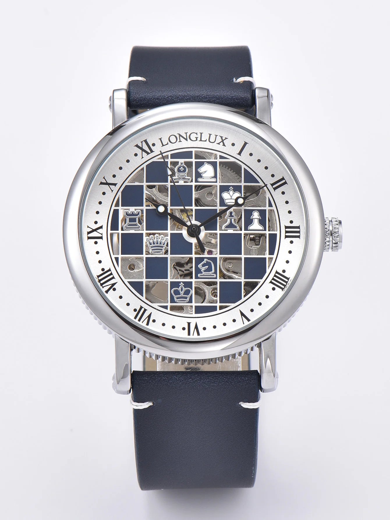 Check, Mate — Bold Chess Board Skeleton Automatic Watch [Colour / Dial Option]