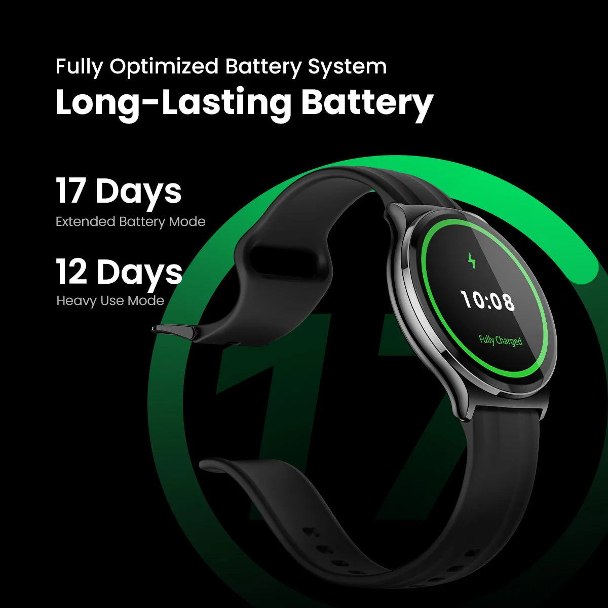 Solar Lite 2 Smartwatch — AMOLED Display, Bluetooth Calling, 17-Day Battery [Colour Options]