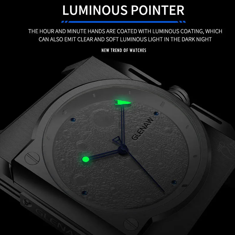 GLENAW GL8655 luminous spaceship-style pointer glowing in the dark