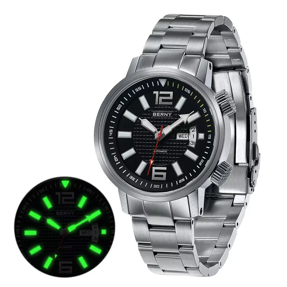Serious Diver, Serious Value — BERNY 200m Automatic Watch [Colour & Strap Options]