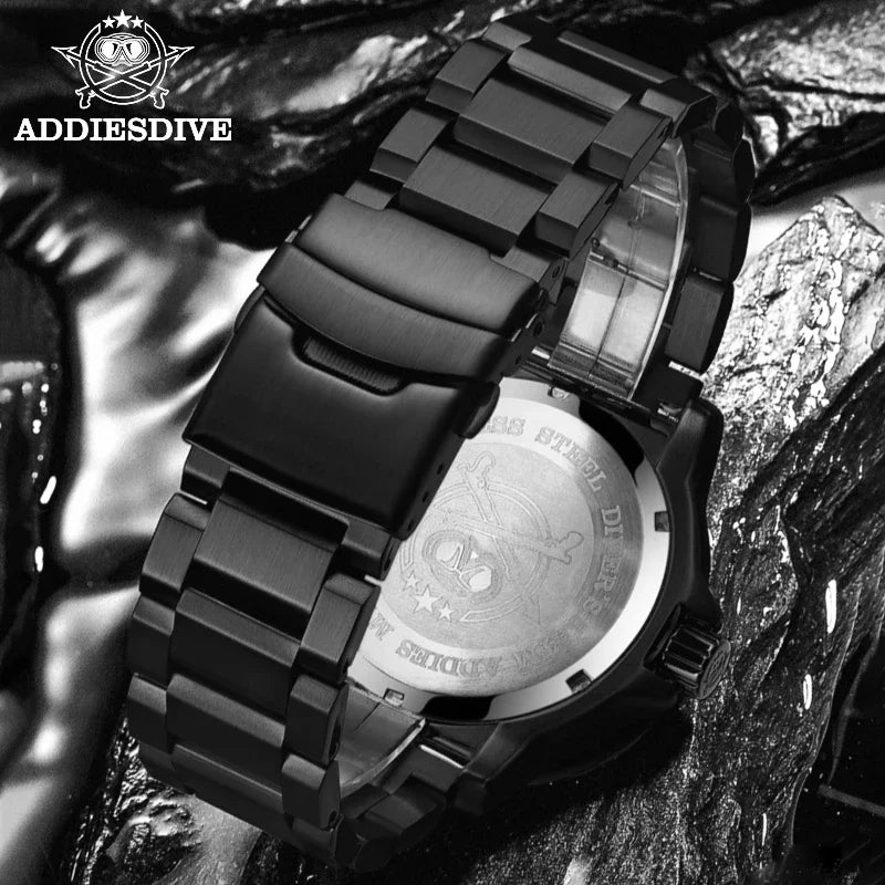 Tough as They Come — ADDIESDIVE MY-050S Military Sport Watch, Tube Luminous Markers, 50M Water Resistant