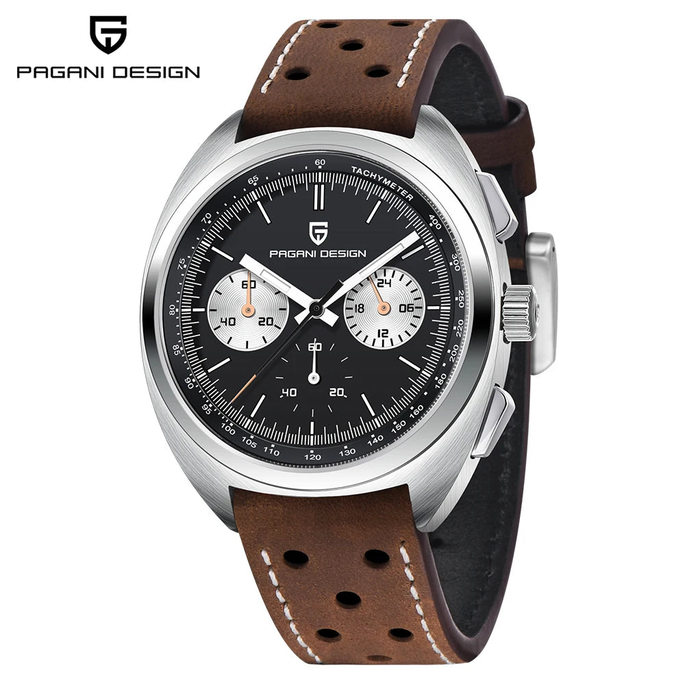 Pagani Design PD-1782 — Turtle Back Chronograph, Racing Style Strap, Sapphire, 100M Water Resistant [Colour Options]