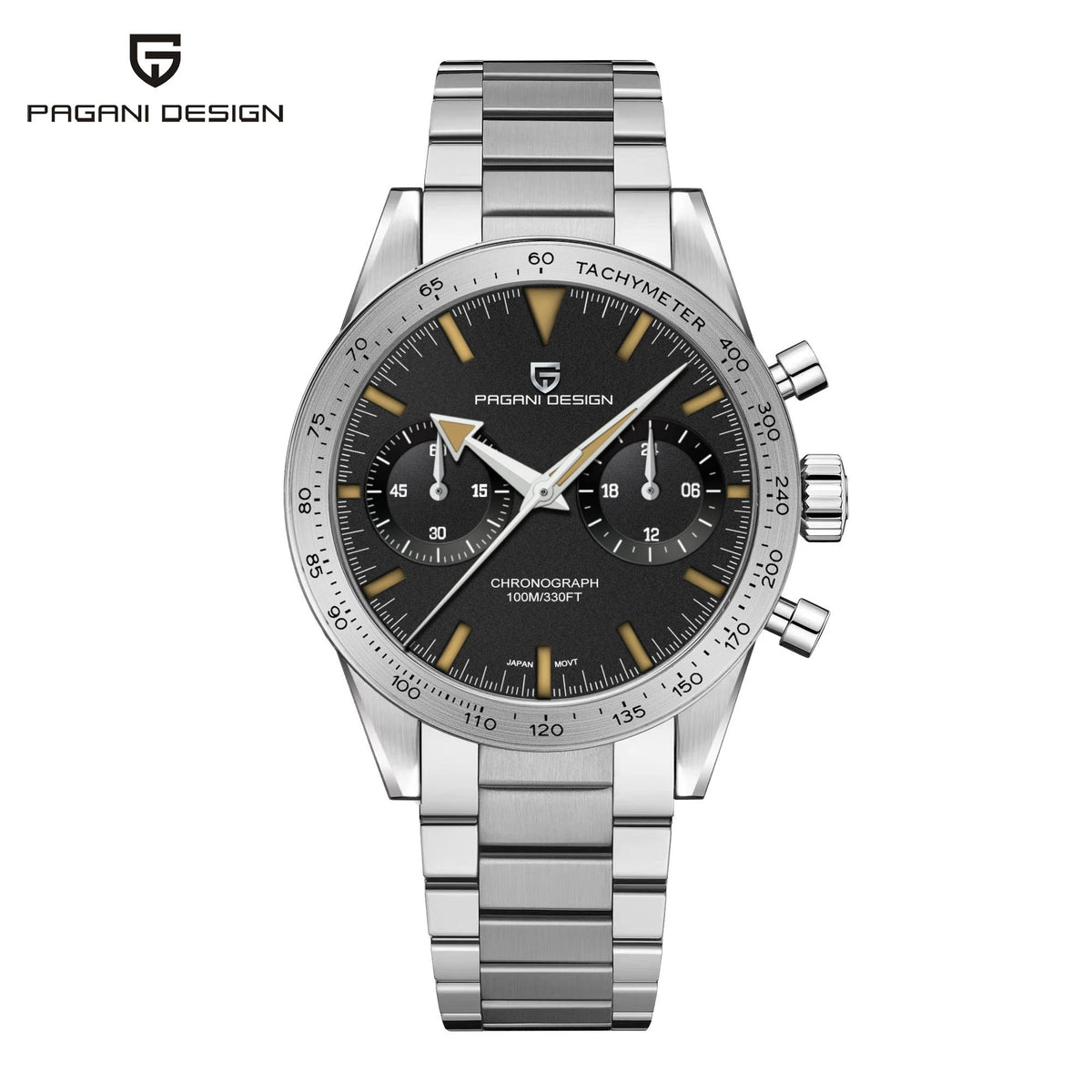 Retro Racing Charm — PAGANI DESIGN PD-1766 Speed Chronograph, Sapphire Crystal, 100M Water Resistant