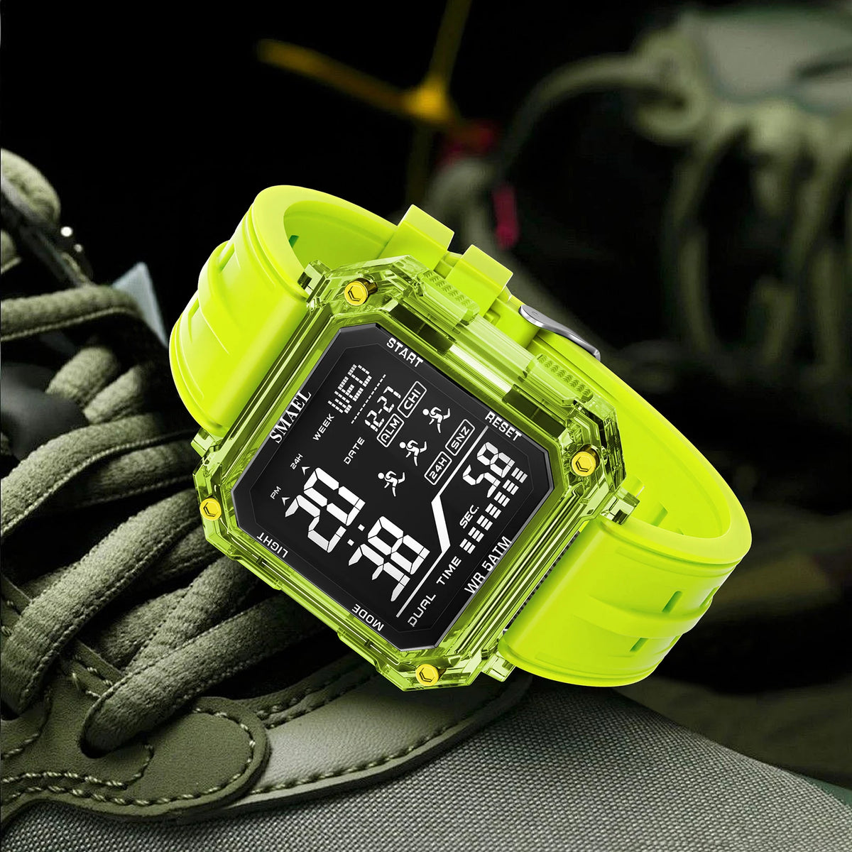 SMAEL Mens Inverse Display Quartz Digital Sport Watch — LED Display, 5 Bar Water Resistant A Looker for Such a great price [Colour Options]