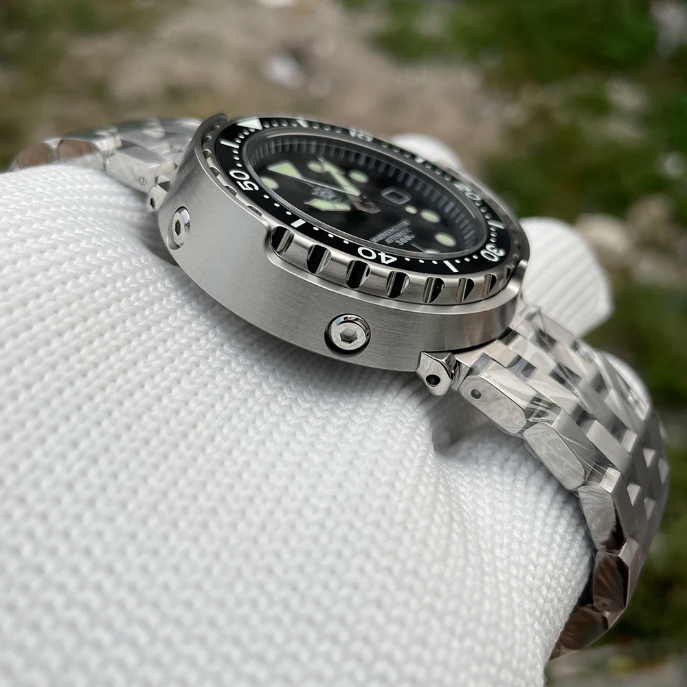 Steeldive SD1975 — Automatic "Tuna" Homage Diver, Genuine 300M Water Resistance, Ceramic Bezel [Multiple Colour & Strap Choices]