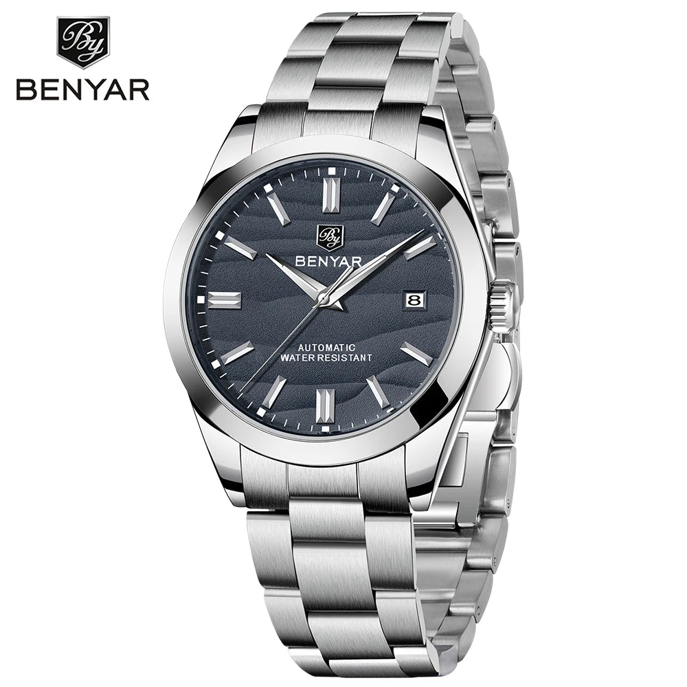 BENYAR Sand Dial BY-5208 — Automatic Watch, Day-Date Arc Window Display [Colour Options]