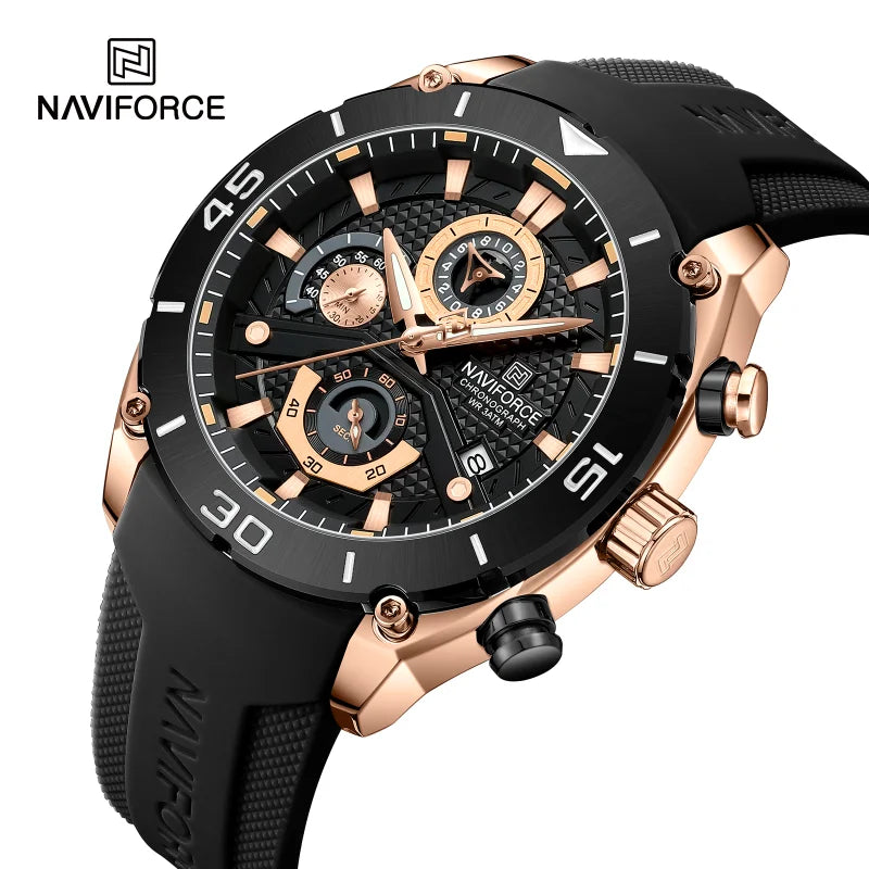 Mens NAVIFORCE Chronograph Watch — Bold Military Looks combined with everday style, Built to Perform