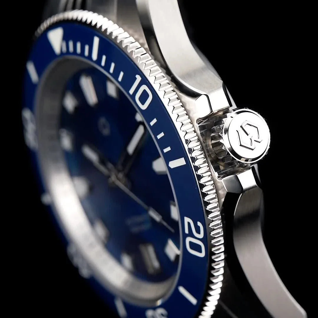 Ocean's Elegance — WISHDOIT MEns Automatic Watch, Stunning Mother of Pearl Dial, Ceramic Bezel [Colour Options]
