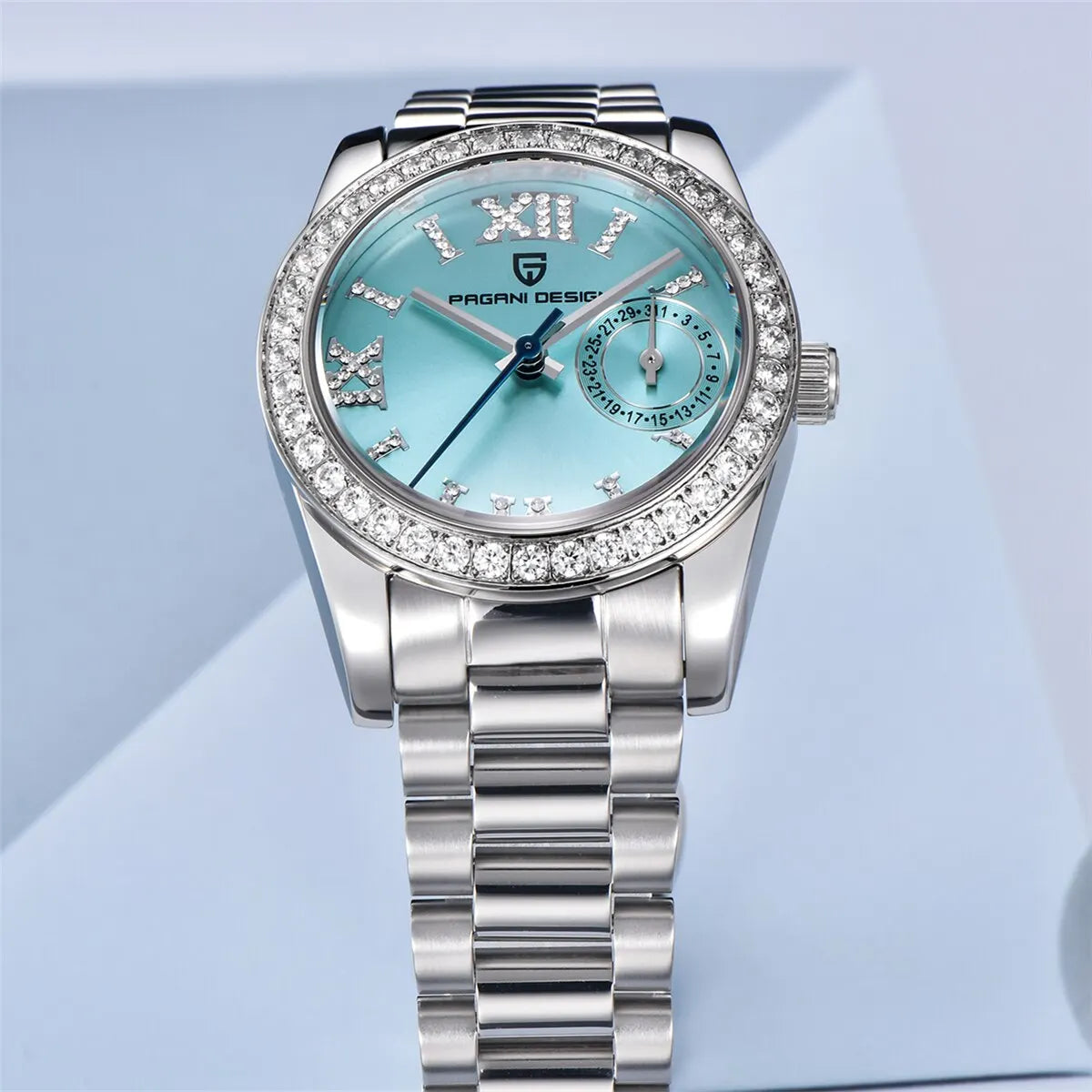 Stunning Pagani Design PD-1776 — Women's Quartz Watch, Crystal-Accented Bezel, Sapphire, 100M [Dial Colour Options]