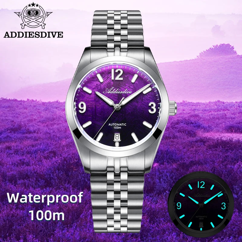 Addiesdive AD2547 — Automatic Watch, Mesmerising Gradient Deep Sea Dial, Sapphire, 100M Water Resistant [Colour Options]