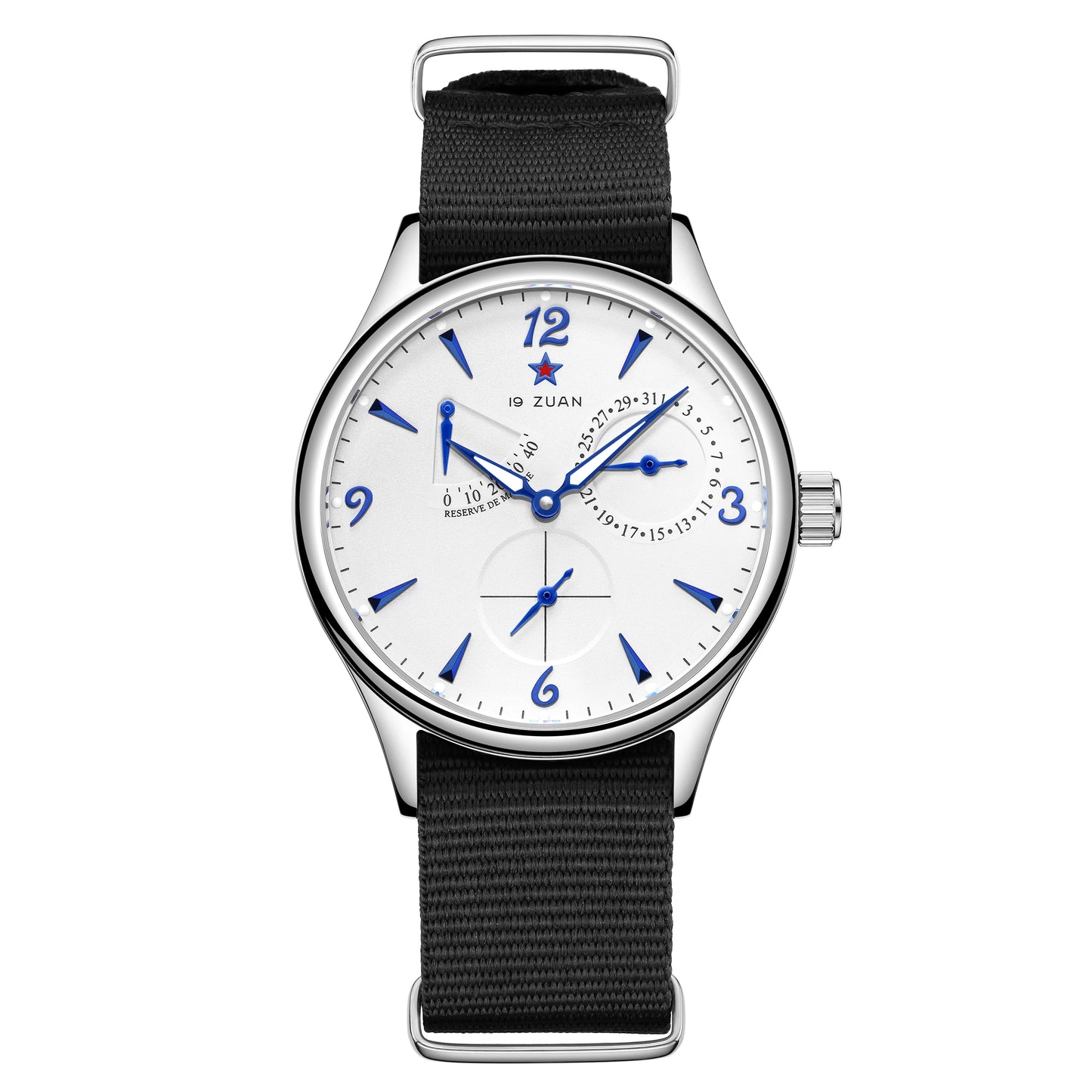 1963 Pilot Watch — Genuine Seagull Automatic Movement, Power Reserve Indicator