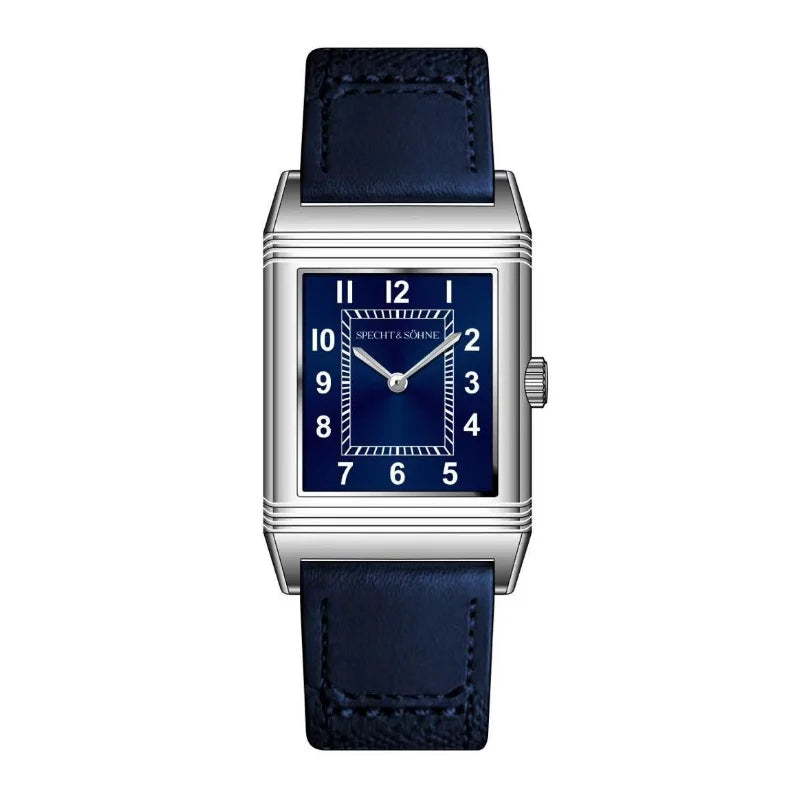 Specht & Söhne SP0028 — Reversible Flip-Case Square Watch, Leather Strap, Sapphire Crystal