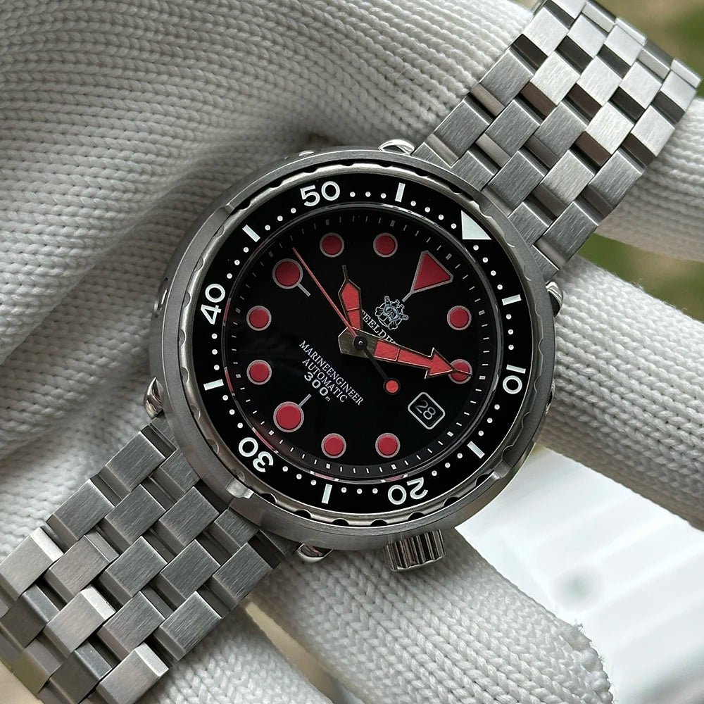 Bold Colour Statement — STEELDIVE SD1975T Upgraded Dial Automatic Shrouded Diver, Ceramic Bezel, 300M Water Resistant [Colour Options & Strap]
