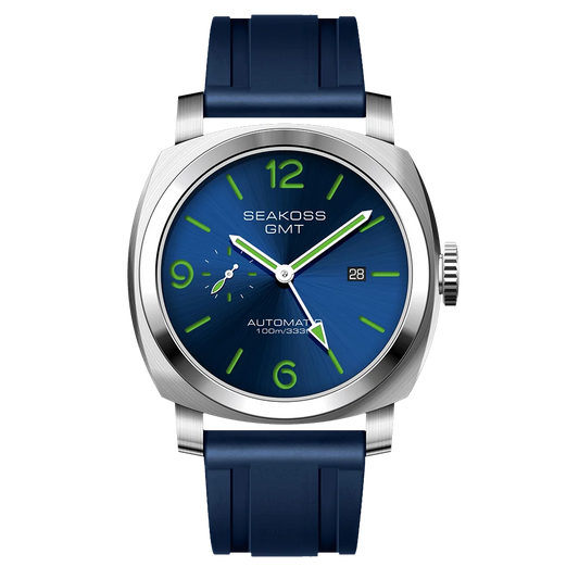 Stand Out SEAKOSS GMT Super Luminous Diving Automatic Mechanical Watch Men 10ATM 1963 Seagull ST2557 Movement Calendar Sapphire Wristwatch [Colour Choices]