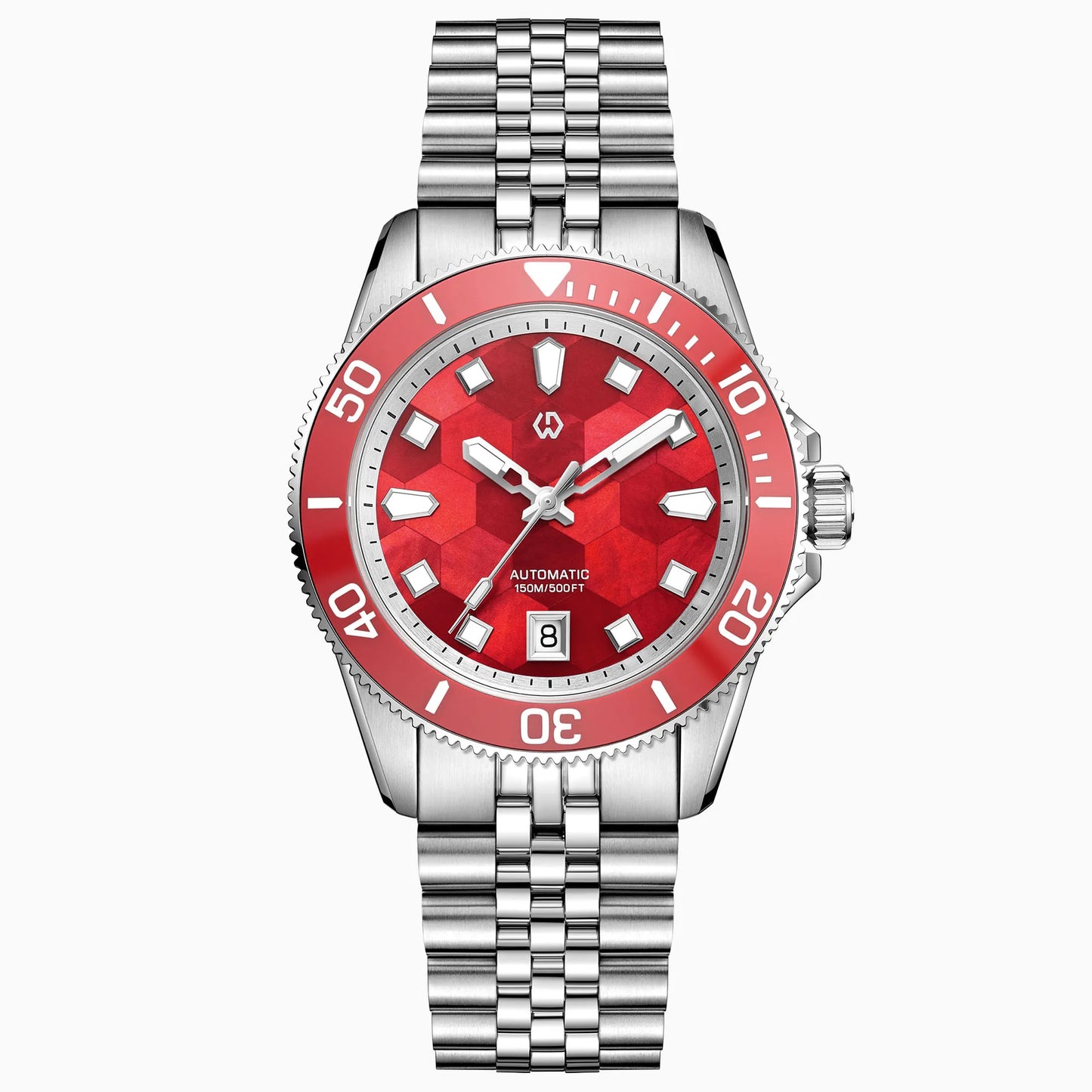 Ocean's Elegance — WISHDOIT MEns Automatic Watch, Stunning Mother of Pearl Dial, Ceramic Bezel [Colour Options]