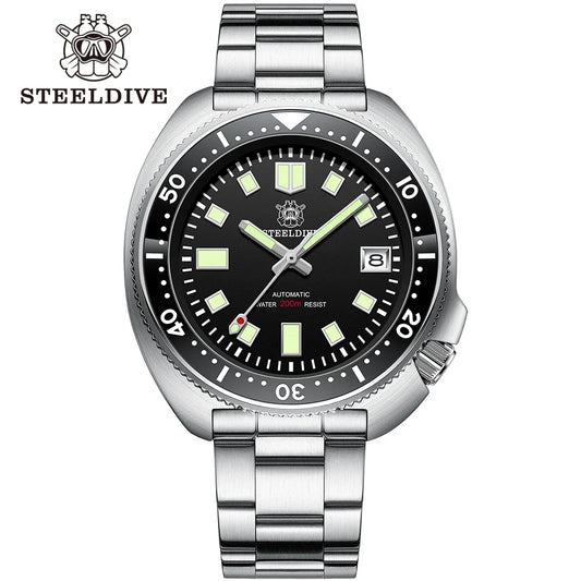 Steeldive SD1970 — Automatic Cushion Case Diver Watch [Multiple Strap & Colour Options]