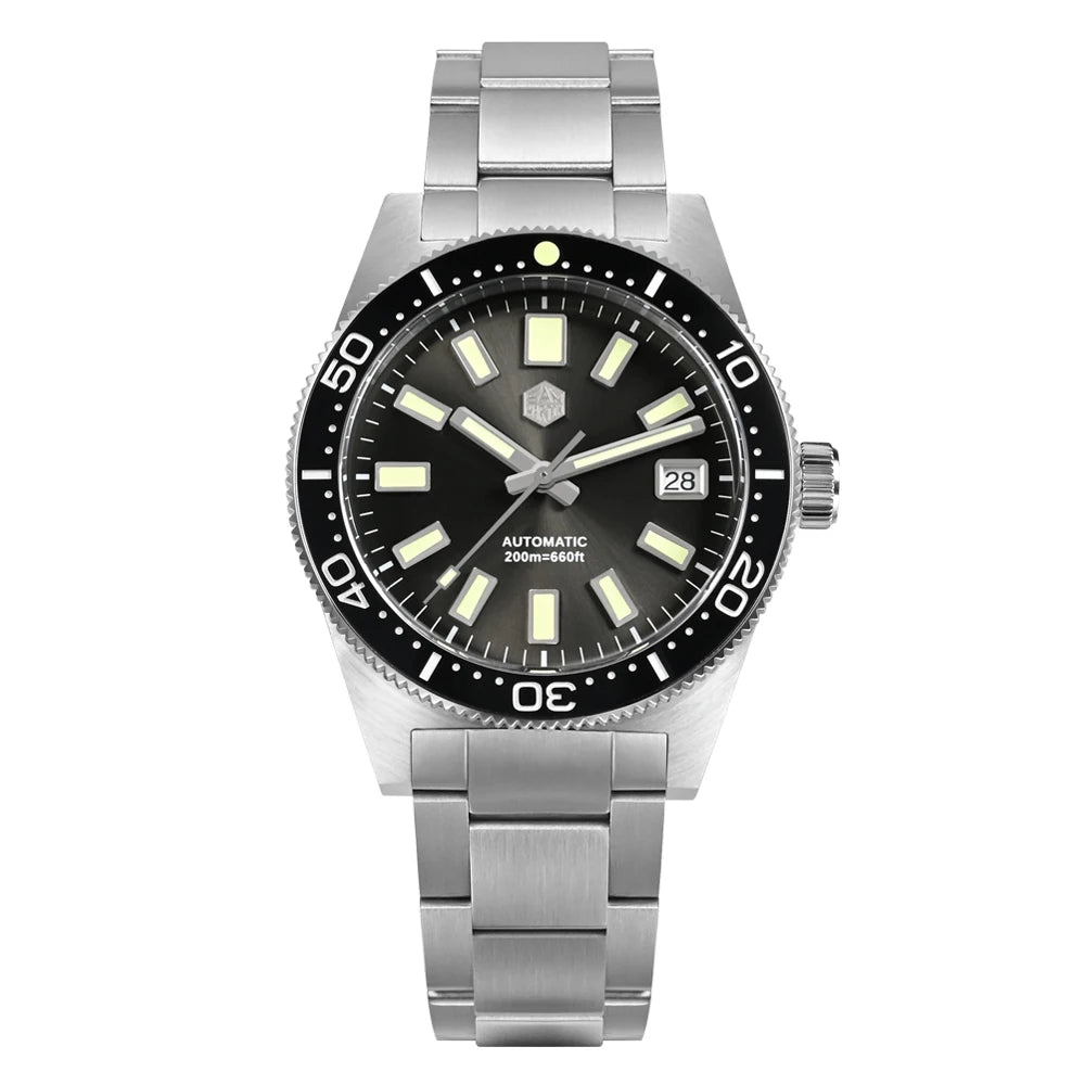 San Martin SN0007 — 62MAS-Style Automatic Diver, Sunburst Dial, 200M Water Resistant [Multiple Dial & Strap Options]
